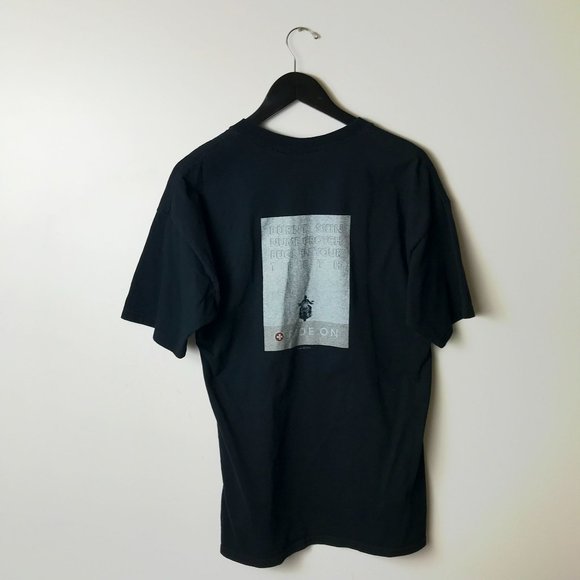 2003 Vintage Huge Bar Harbor Maine Chrome Highway T Shirt 00s Cotton Black XL - Picture 13 of 15